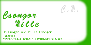 csongor mille business card